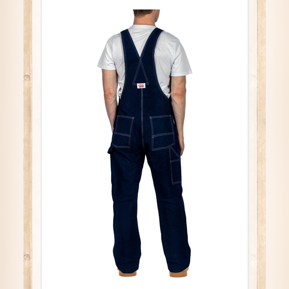 NEW Round House Denim Bib Overalls Men’s Size 50x34 100% Cotton Made in USA - Picture 2 of 13